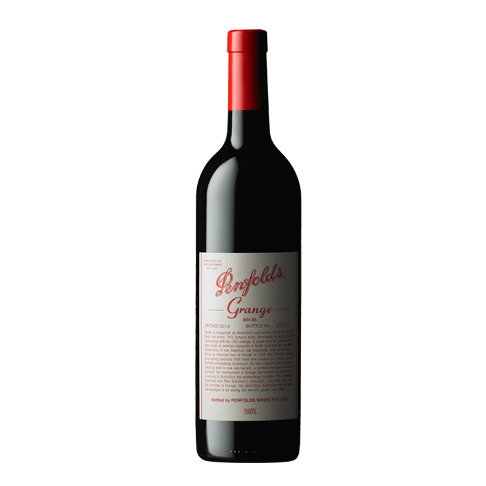 Penfolds Grange wine bottle on a white background